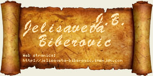 Jelisaveta Biberović vizit kartica